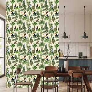 Papier Peint Oiseaux Exotiques Et Plantes De Style Vintage – Image 4