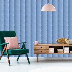Papier Peint Motif Matelassé Bleu – Image 6
