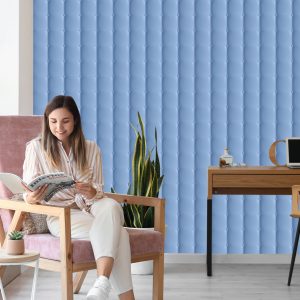 Papier Peint Motif Matelassé Bleu – Image 7