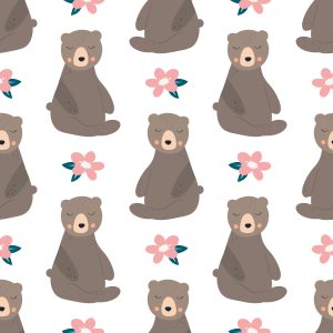Papier Peint Pour Les Enfants - Adorables Ours En Peluche – Image 1
