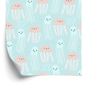 Papier Peint Pour Les Enfants - Merry Jellyfish Au Style Scandinave – Image 2