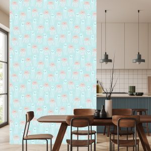 Papier Peint Pour Les Enfants - Merry Jellyfish Au Style Scandinave – Image 4