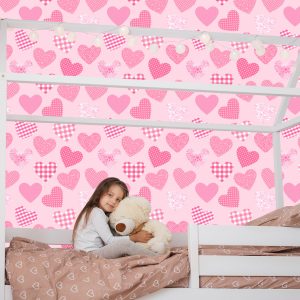 Papier Peint Pour Les Enfants - Coeurs Roses – Image 7