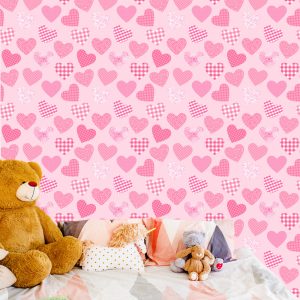 Papier Peint Pour Les Enfants - Coeurs Roses – Image 6