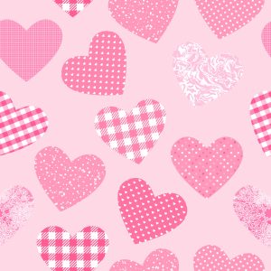 Papier Peint Pour Les Enfants - Coeurs Roses – Image 1