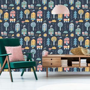 Papier Peint Pour Les Enfants - Une Ville De Style Scandinave – Image 6