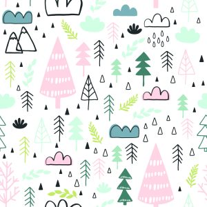 Papier Peint Pour Les Enfants - Pluie Dans La Forêt – Image 1