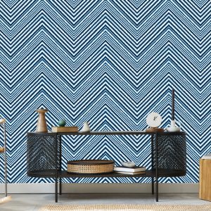 Papier Peint Géométrique - Zigzags Rétro – Image 5