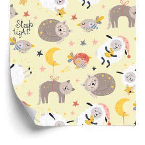 Papier Peint Pour Les Enfants - Animaux Endormis – Image 2