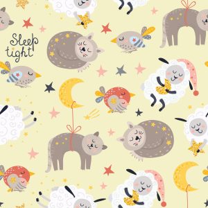 Papier Peint Pour Les Enfants - Animaux Endormis – Image 1