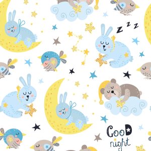 Papier Peint Pour Les Enfants - Animaux Endormis – Image 1