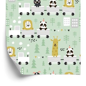 Papier Peint Pour Les Enfants - Animaux Adorables En Balade – Image 2
