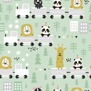 Papier Peint Pour Les Enfants - Animaux Adorables En Balade – Image 1