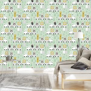 Papier Peint Pour Les Enfants - Animaux Adorables En Balade – Image 3