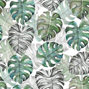 Papier Peint Feuilles De Monstère – Image 1