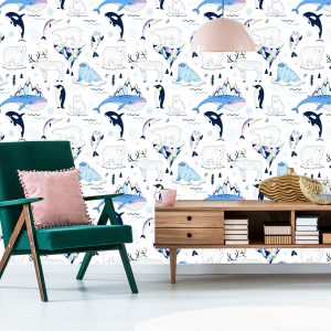 Papier Peint Pour Les Enfants - Animaux Sauvages De L'arctique – Image 6