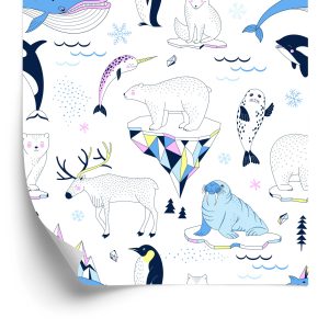 Papier Peint Pour Les Enfants - Animaux Sauvages De L'arctique – Image 2