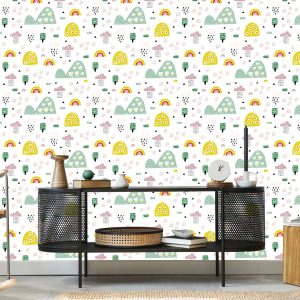 Papier Peint Pour Les Enfants - Paysage Pluvieux – Image 5