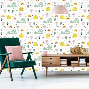 Papier Peint Pour Les Enfants - Paysage Pluvieux – Image 6