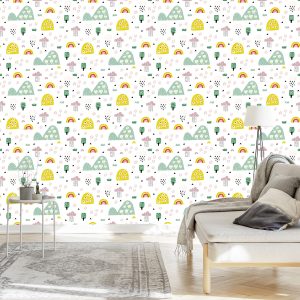 Papier Peint Pour Les Enfants - Paysage Pluvieux – Image 3