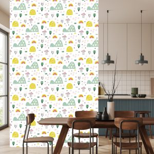 Papier Peint Pour Les Enfants - Paysage Pluvieux – Image 4