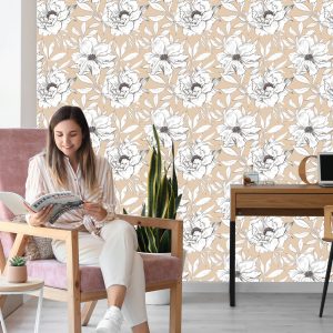 Papier Peint Motif Floral Élégant – Image 7