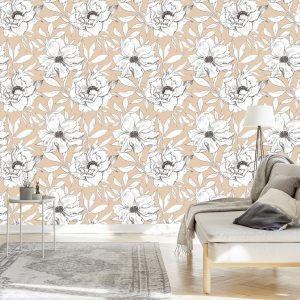 Papier Peint Motif Floral Élégant – Image 3