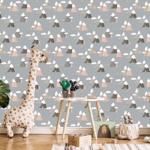 Papier Peint Pour Les Enfants - Motif Montagnes – Image 5