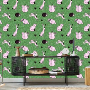 Papier Peint Pour Les Enfants - Happy Forest Animals – Image 5