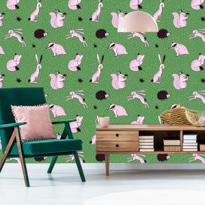 Papier Peint Pour Les Enfants - Happy Forest Animals – Image 6