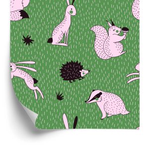 Papier Peint Pour Les Enfants - Happy Forest Animals – Image 2