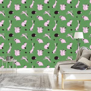 Papier Peint Pour Les Enfants - Happy Forest Animals – Image 3