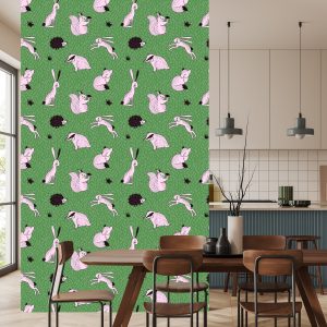 Papier Peint Pour Les Enfants - Happy Forest Animals – Image 4