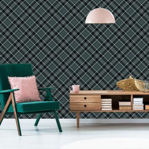 Papier Peint Tartan Dans Les Tons De Gris – Image 6