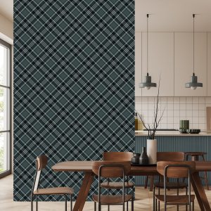 Papier Peint Tartan Dans Les Tons De Gris – Image 4