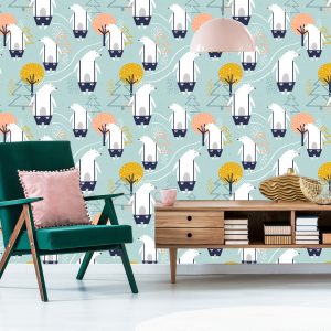 Papier Peint Pour Les Enfants - Ours Et Arbres – Image 6