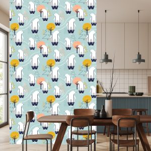Papier Peint Pour Les Enfants - Ours Et Arbres – Image 4