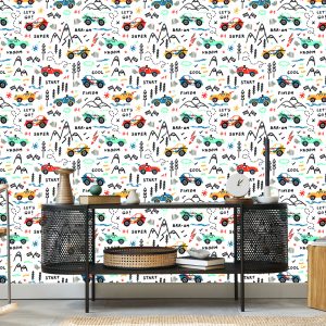 Papier Peint Pour Les Enfants - Course Automobile En Montagne – Image 5