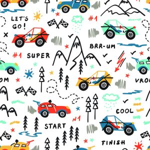 Papier Peint Pour Les Enfants - Course Automobile En Montagne – Image 1