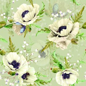 Papier Peint Coquelicots Peints À L'aquarelle – Image 1