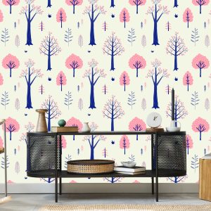 Papier Peint Pour Les Enfants - Paysage D'automne De Style Scandinave – Image 5