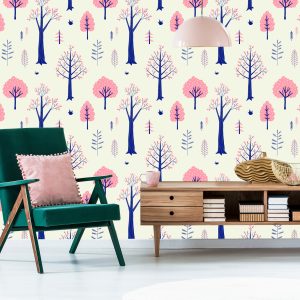 Papier Peint Pour Les Enfants - Paysage D'automne De Style Scandinave – Image 6