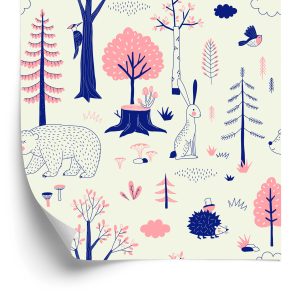 Papier Peint Pour Les Enfants - Animaux De La Forêt Dans La Forêt D'automne – Image 2