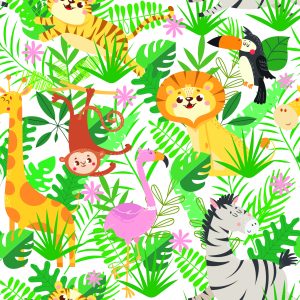 Papier Peint Pour Les Enfants - Animaux Sauvages – Image 1