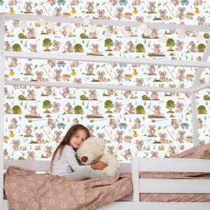 Papier Peint Pour Les Enfants - Souris Travailleuses Dans Le Jardin – Image 7