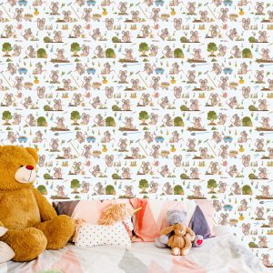 Papier Peint Pour Les Enfants - Souris Travailleuses Dans Le Jardin – Image 6