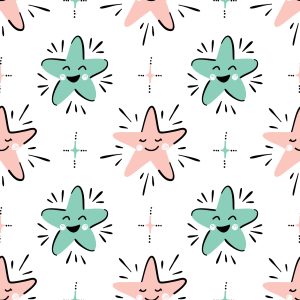 Papier Peint Pour Les Enfants - Joyeuses Étoiles Colorées – Image 1
