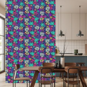 Papier Peint Pour Les Enfants - Un Bouquet De Belles Fleurs Colorées – Image 4