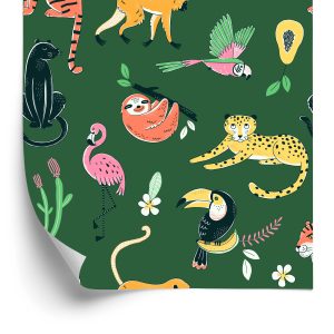 Papier Peint Pour Les Enfants - Animaux Sauvages I. – Image 2