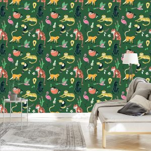 Papier Peint Pour Les Enfants - Animaux Sauvages I. – Image 3
